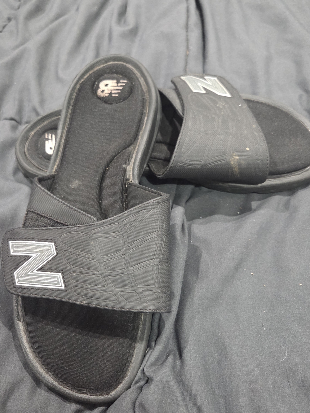 New Balance Men’s Black Slide Sandals